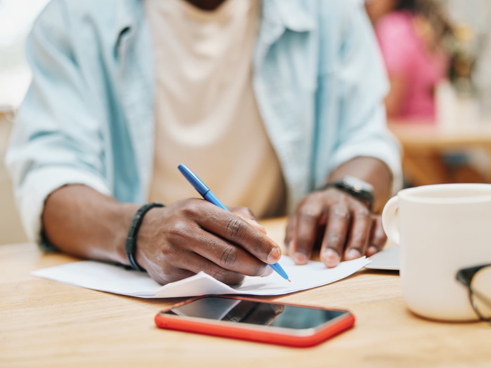 Business paper write working education technology.